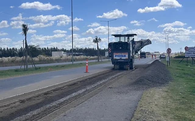 Reparan la Ruta 58 entre El Pampero y El Rebenque